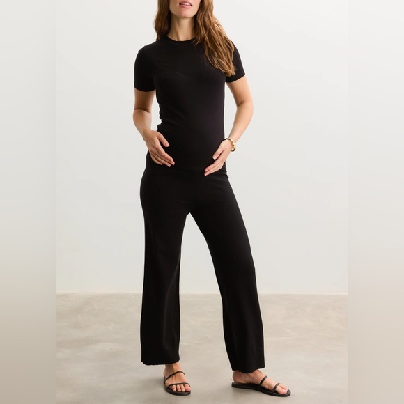 Hatch Tops - NWT Hatch Maternity The Softsculpt Knit Tee, Black, SIZE: 3